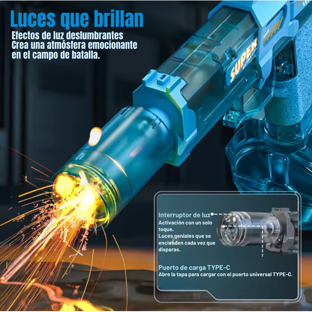 GlowShot – Pistola Automática con Luces